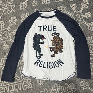 Men’s True Religion Embroidered Tigers Long Sleeve